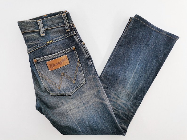 Spodnie jeansowe Wrangler w stylu vintage, zniszczone, rozmiar 30, rozmiar 31/32x29 zdjęcie 5