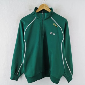 Asics Jacket Vintage 90's Asics Track Jacket Size L