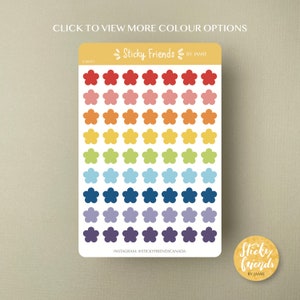 Blumen Aufkleber Sheet Pack Regenbogen Blumen Aufkleber Bogen Pastell Sterne Aufkleber Bogen Niedliches Aufkleber-Blatt Planer Sticker Sheet Journal Aufkleber