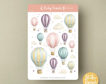 Hot Air Balloon Sticker Sheet