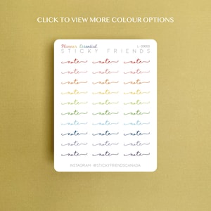 NOTA Adesivos de cabeçalho: adesivos para diário de planejamento