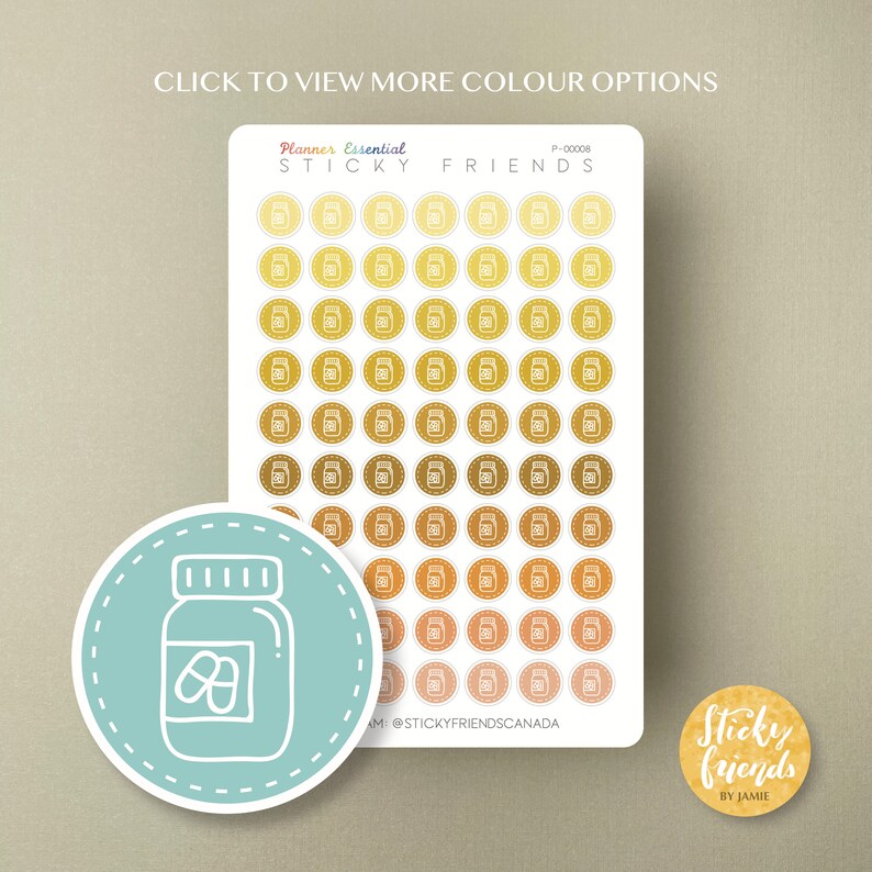 Medication Supplement Sticker | Pills Planner Icon Stickers - Etsy