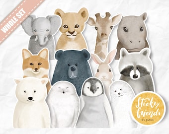 Wild Animals Individual Sticker Pack