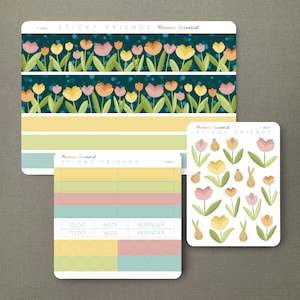 Tulip | Planner Sticker Set Washi Tapes Functional Stickers Labels Theme Stickers for Journals DIY Planner Decorations
