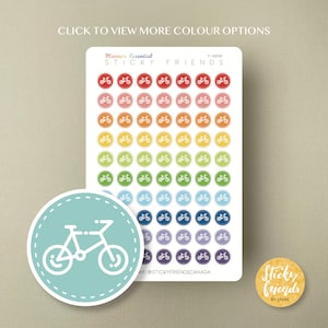 Sticker vélo | Sport Cyclisme Vélo Bujo Feuille d'autocollants Bullet Journal Sticker Planner Sticker Icône Sticker Quotidien Hebdomadaire Mensuel