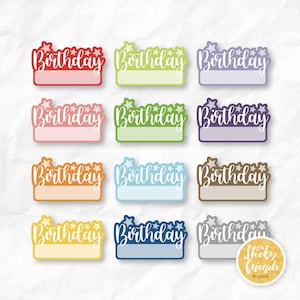 ANNIVERSAIRE | Sticker pour agenda Sticker fonctionnel Stickers Bujo pour journalisation