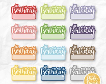 Birthday Individual Stickers Set