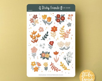 Bohemian Flower Sticker Sheet