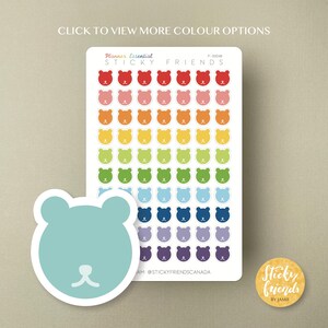 Bear Stickers Sheet Pack Rainbow Bear Stickers Sheet Pastel Animal Sticker Sheet Cute Sticker Sheet Planner Sticker Sheet Journal Sticker