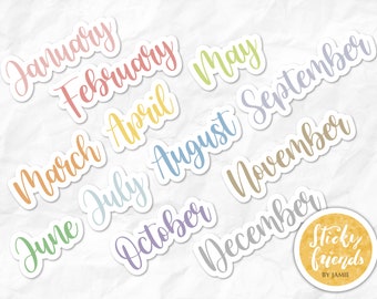 Month | Headline Size Month Label Bullet Journal Planner Whole Year Value Pack