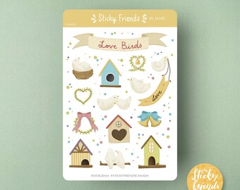 Love Birds Sticker Sheet