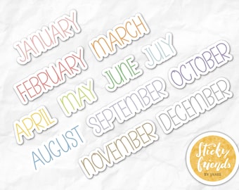 Month Heading Stickers