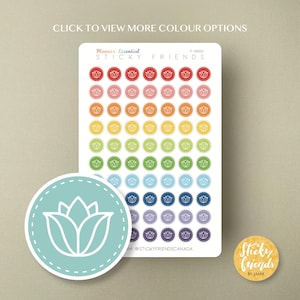 Yoga Lotus | Feuille d'autocollants Bujo de classe de yoga