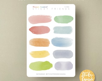 Watercolour Brush Stroke Labels