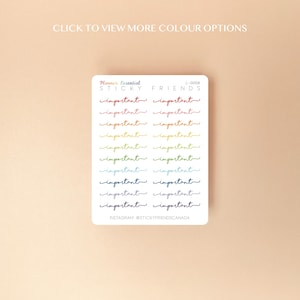 IMPORTANT | Stickers en-tête Agenda Stickers indispensables Stickers fonctionnels Stickers Bujo pour journalisation
