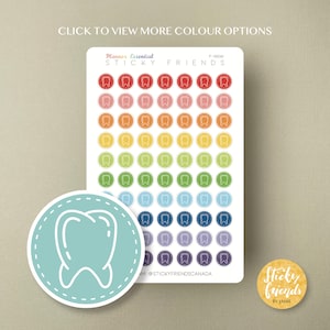 Rendez-vous chez le dentiste | Feuille d'autocollants Bujo pour rendez-vous chez le dentiste à faire Bullet Journal Sticker fonctionnel Icône de l'agenda Quotidien Hebdomadaire Mensuel