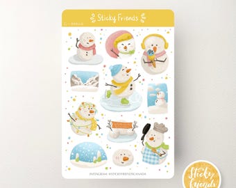 Snowman Sticker Sheet