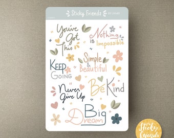 Inspirational Quote Sticker Sheet