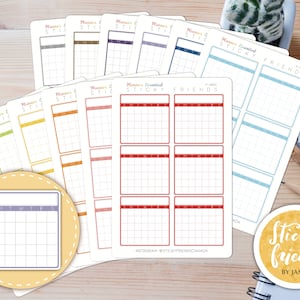 Kalender | Maandkalender sticker Jaarkalender sticker Weekkalender planner sticker functionele sticker Journaling