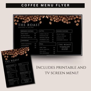 Modelo de Cardápio de Cafeteria, Modelo de Cardápio, Cardápio Empresarial, Modelo de Cardápio de Café, Modelo Canva, Modelo Empresarial