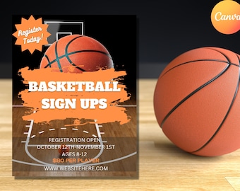 Editable Flyer, Baseball Tryout Flyer, Baseball Sign up Flyer, Canva ...