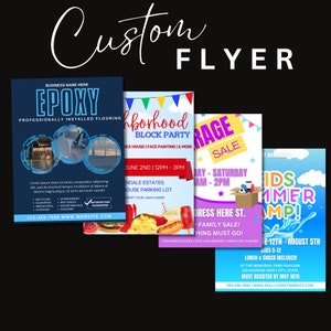 CUSTOM flyer design, Flyer Custom Made, Flyer Made for you
