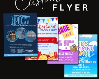 CUSTOM flyer design, Flyer Custom Made, Flyer Made for you