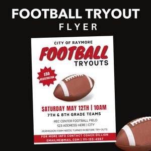 Bewerkbare flyer, voetbalflyer, aanmeldflyer voetbal, canva-flyer, flyersjabloon, voetbaladvertentie, aanmeldflyer