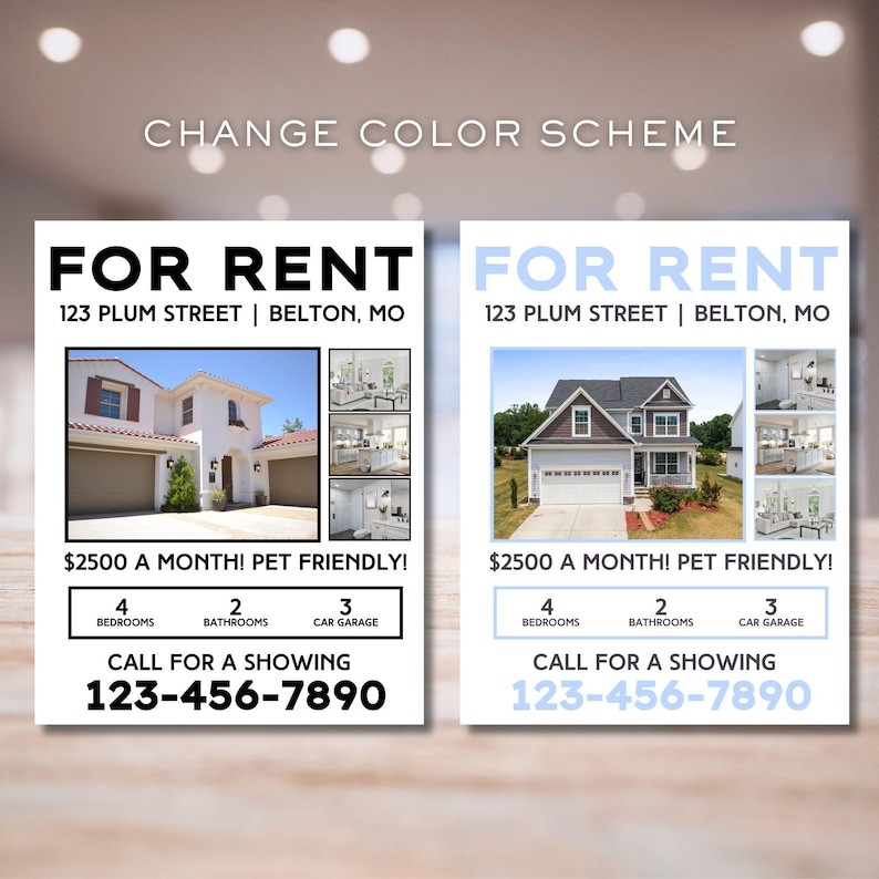 House for Rent Flyer, for Rent Flyer, House for Rent Advertisement ...