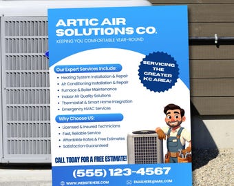 Dépliant commercial sur la climatisation, Modèle de brochure sur la climatisation et le chauffage, Flyer sur la climatisation, Entretien de la climatisation, Dépliant sur l'entretien de la maison