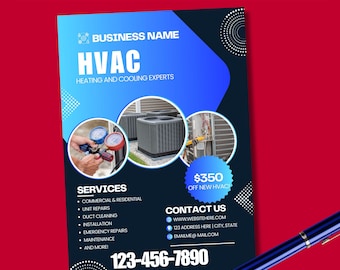 Dépliant commercial sur la climatisation, Modèle de brochure sur la climatisation et le chauffage, Flyer sur la climatisation, Entretien de la climatisation, Dépliant sur l'entretien de la maison