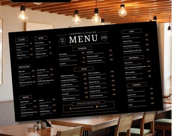 Restaurant Menu Template, Menu Template, Business Menu, Food Menu Template, Canva Template, Business Template
