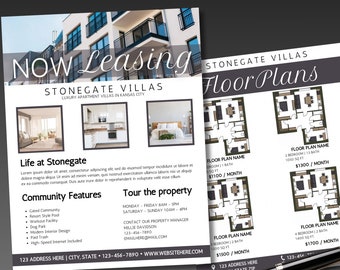 Apartment for Rent Flyer, Now Leasing Flyer, Home for rent Advertisement, Canva Flyer, Editable Flyer, Real Estate Flyer