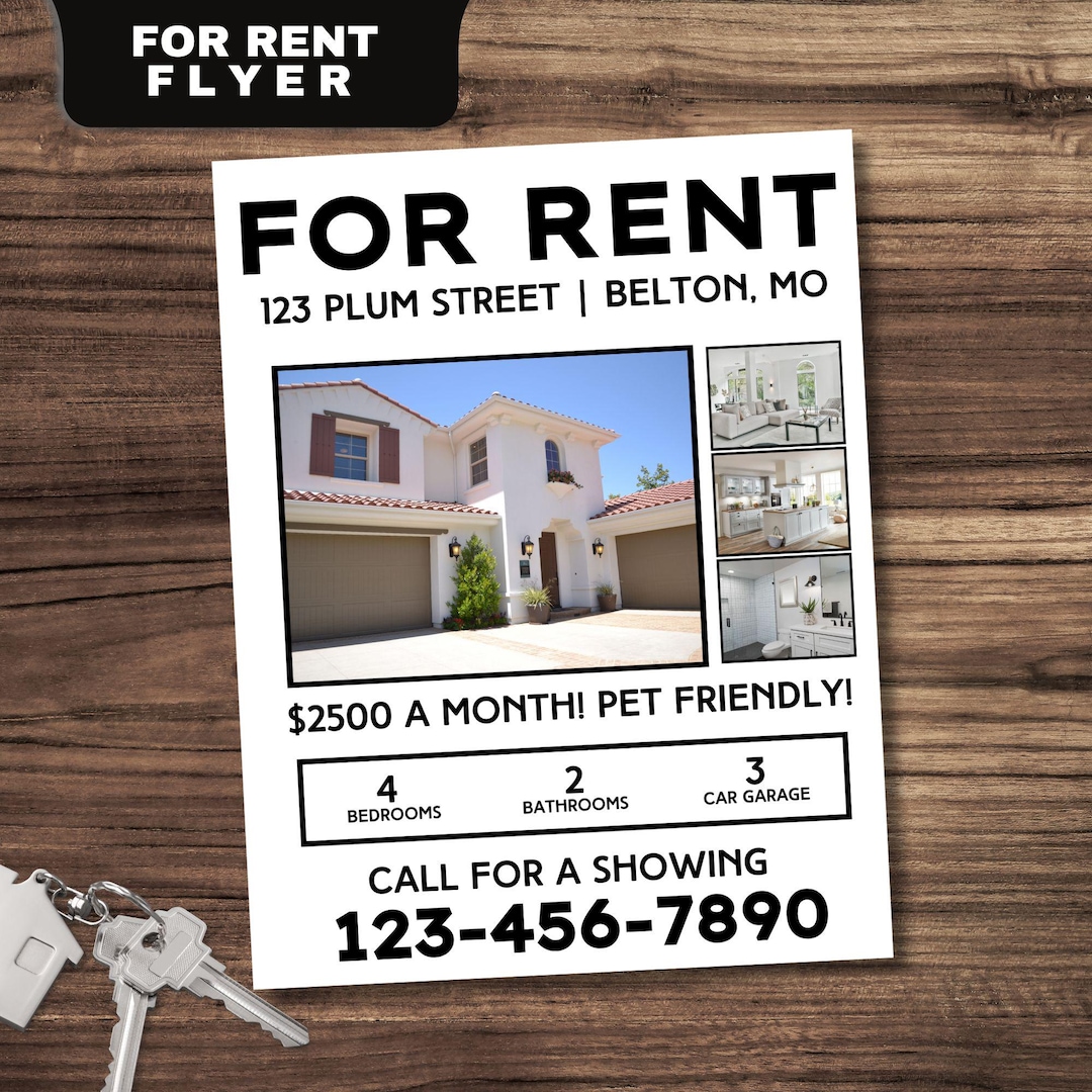 For Rent Flyer Examples House for Rent Flyer, for Rent Flyer, House for Rent Advertisement ...