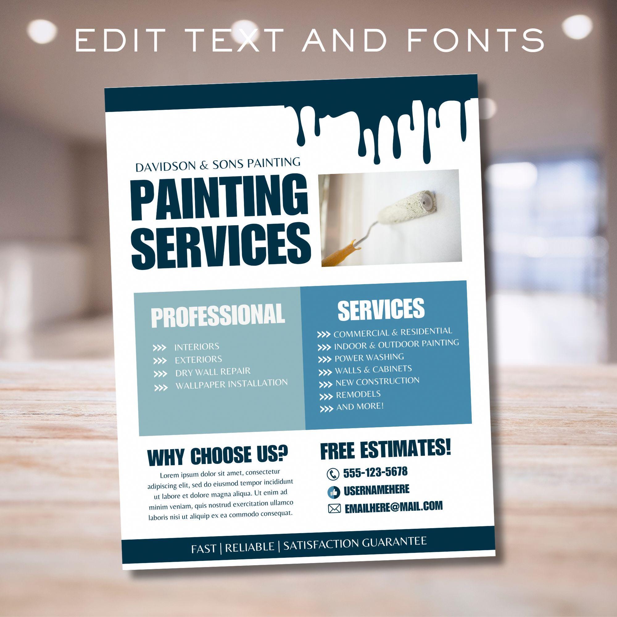 Editable Painting Service Flyer Home Painting Flyer Painting Business Il Fullxfull.6230128308 Jkwe