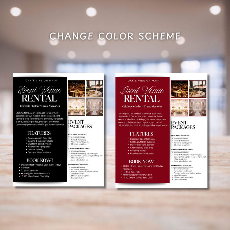 Venue for Rent Flyer, Venue Rental Flyer, Party Venue Advertisement ...