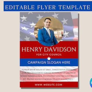 Editable Campaign Flyer, Flyer Template, Vote Flyer, Vote advertisement, Election Flyer, Election Campaign