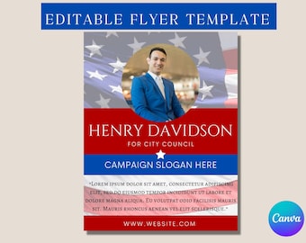 Editable Campaign Flyer, Flyer Template, Vote Flyer, Vote advertisement, Election Flyer, Election Campaign