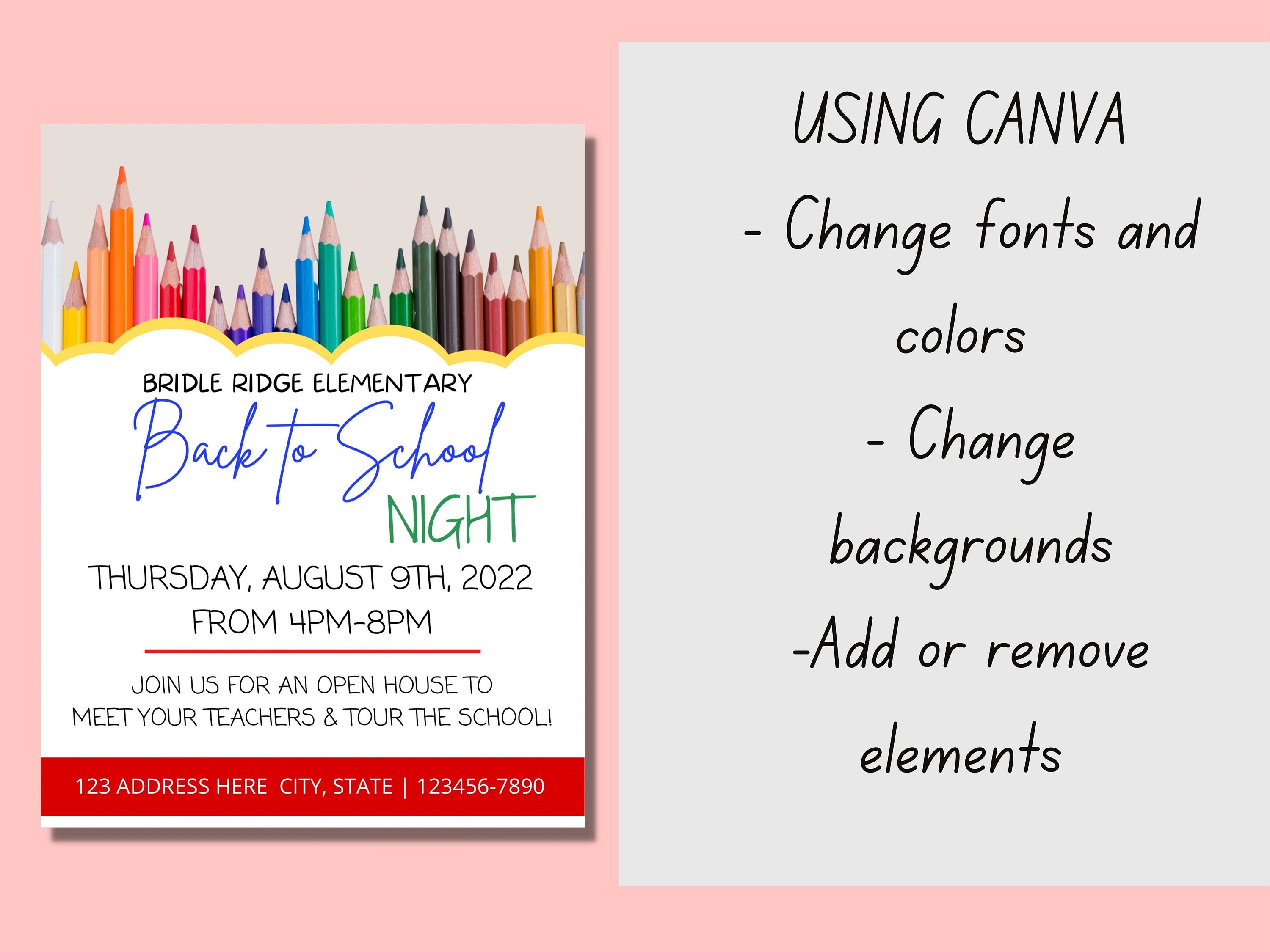 Back to School Flyer, Editable Flyer, Back to School Night, Meet the ...
