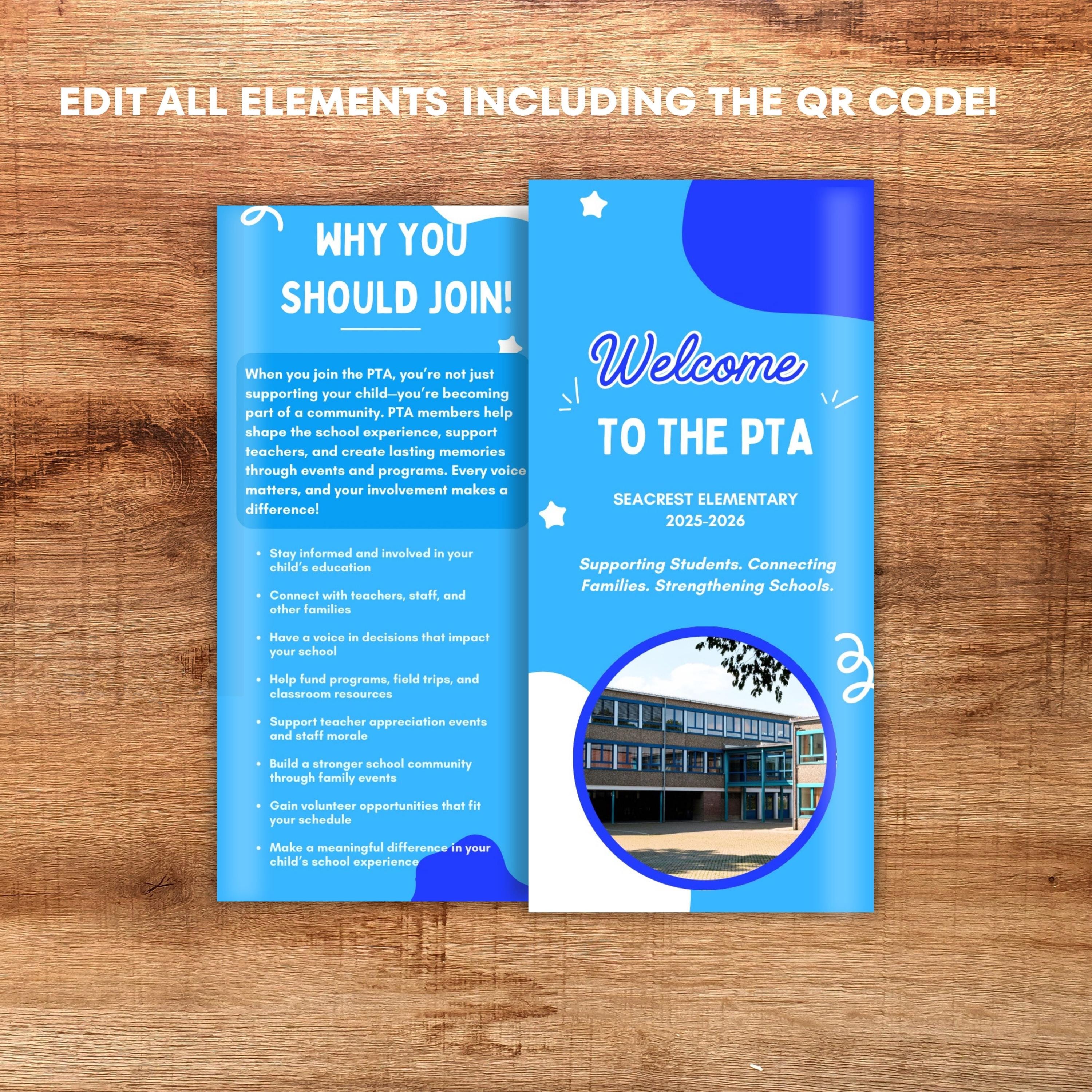 Tri-fold Brochure PTA Welcome, PTA Information Brochure, PTA Flyer, Pta ...