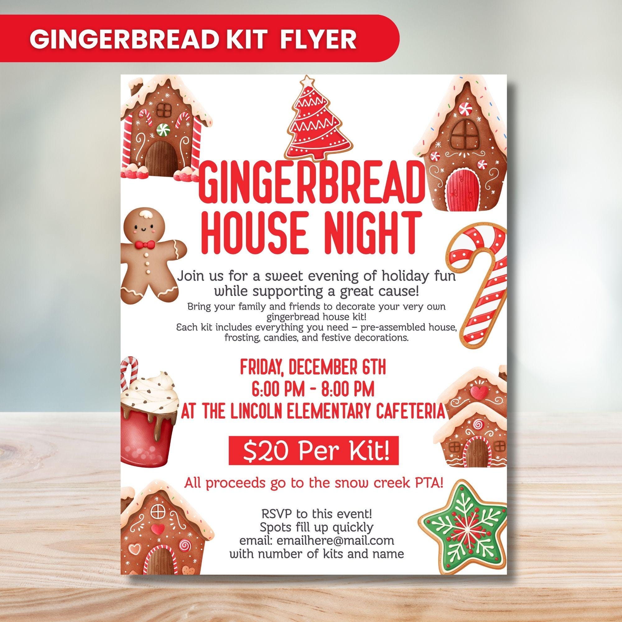 gingerbread contest flyer - etsy