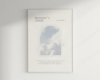 Seventeen Heaven's Cloud Poster | Kpop Digital Print Download | SVT Carat Wall Art