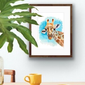 Giraffe, Fine Art Giclee 10x8&quot; Art Print