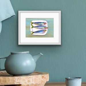Sardines for Supper, Fine Art Giclee 10x8&quot; Art Print