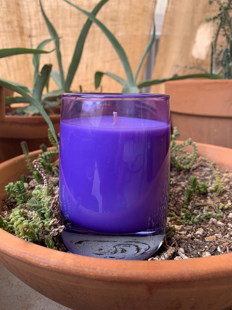 Amethyst Purple Candle Kaleidoscope Candle Berry Scent Hand Poured 8oz Candle Haute Mess Candle