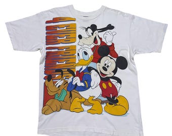 Vintage Mickey Mouse Mickey Unlimited groot logo, maat XL