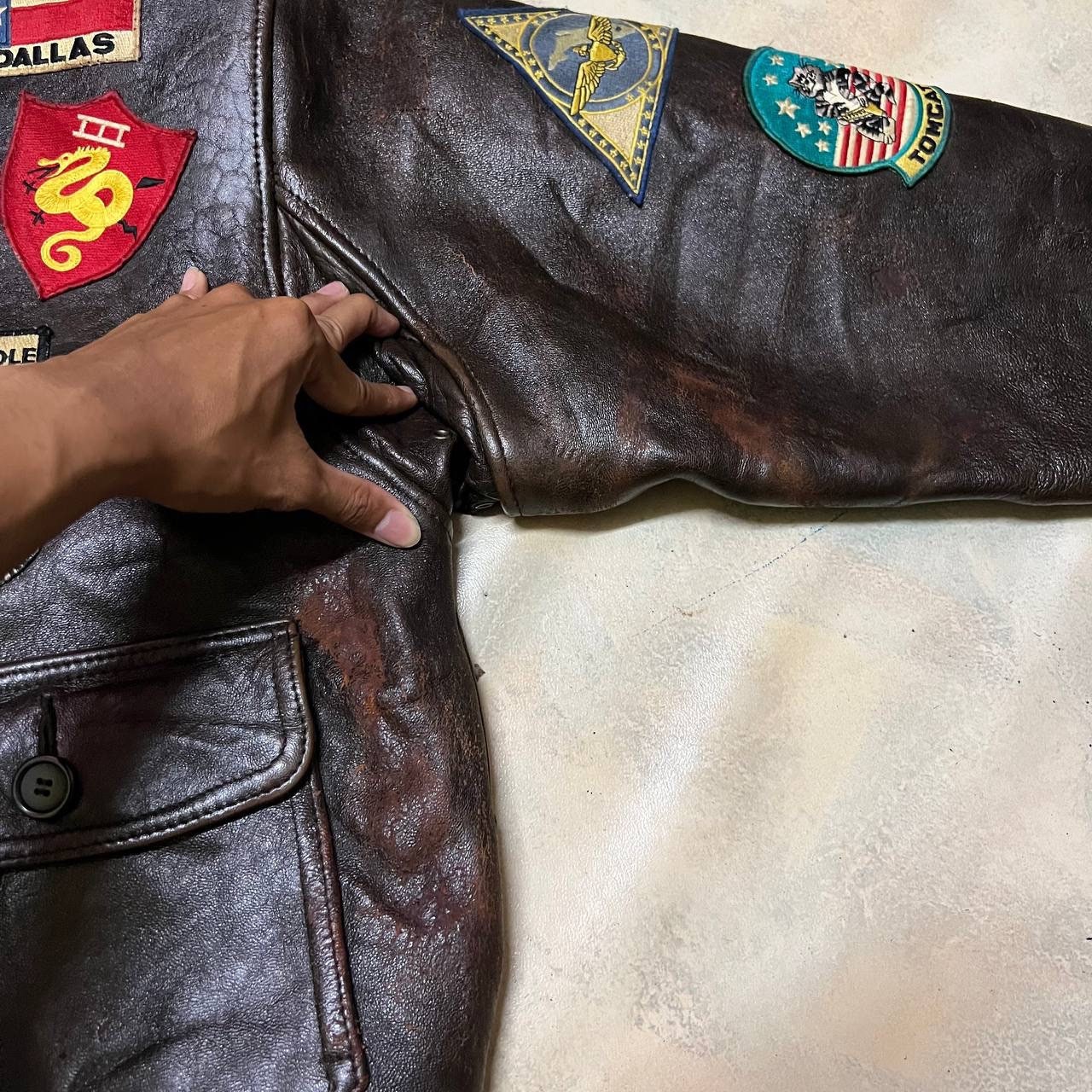 Vintage Avirex Leather Flight Jacket Type G-1 Top Gun Movie Vintage Avirex Leather Flight Jacket Type G-1 Top Gun Movie