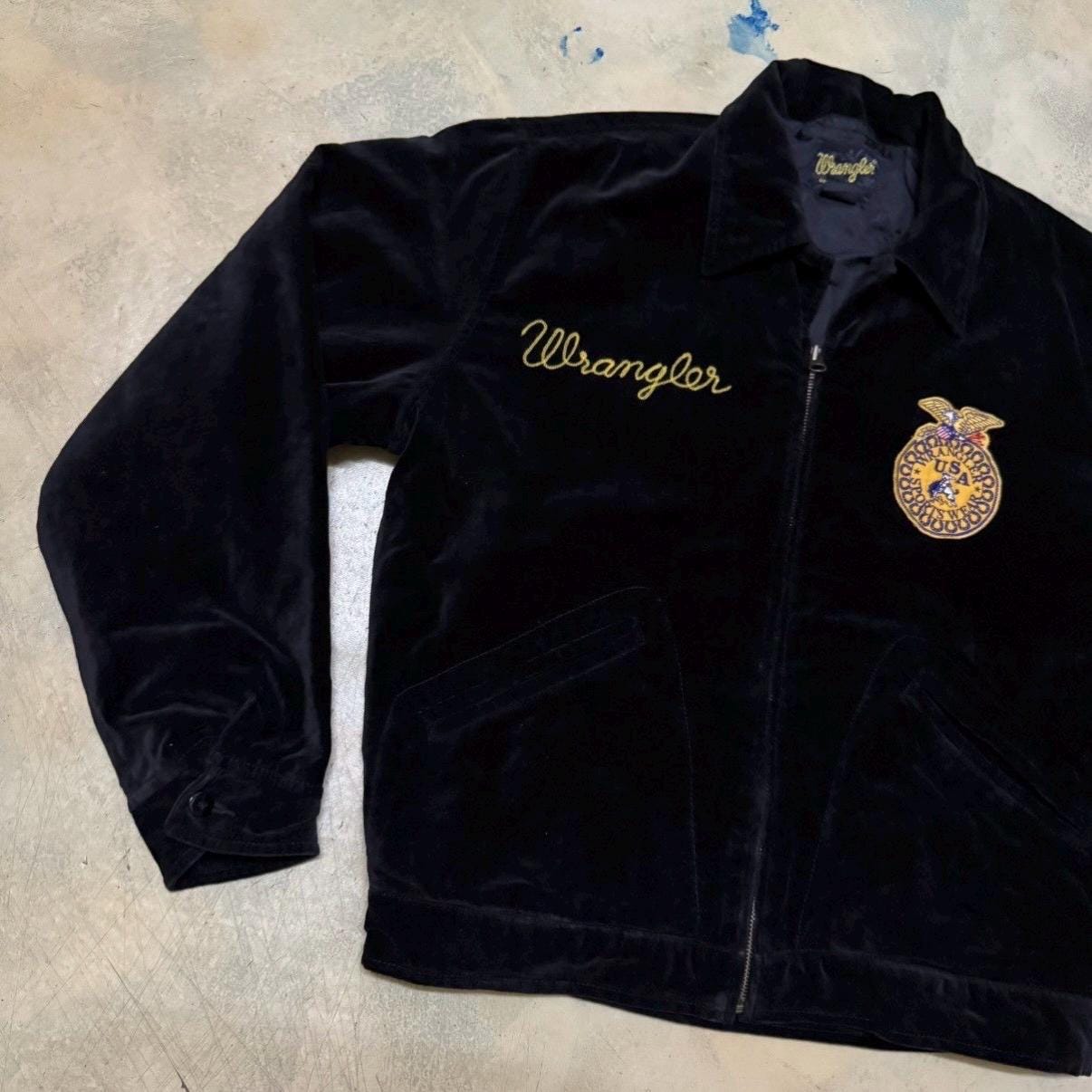 Vintage Wrangler FFA Style Jacket Big Logo Size L - Etsy