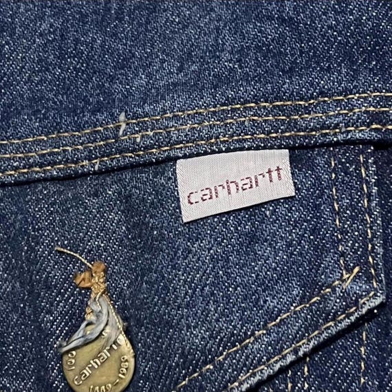 Vintage Carhartt Workwear Denim Jacket Sun Faded - Etsy