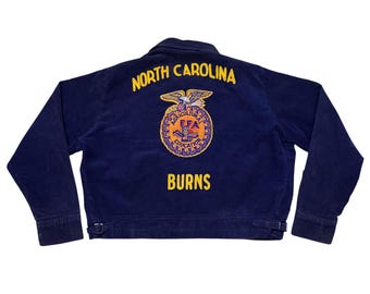 Vintage FFA Agricultural Education Jacket Nice Design Full Zipper